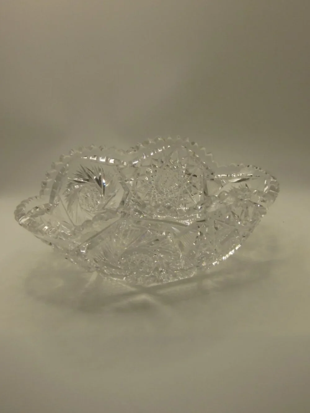 Vintage Lead Crystal Bowl Vase